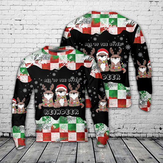All Of The Otter Reindeer Christmas Sweater