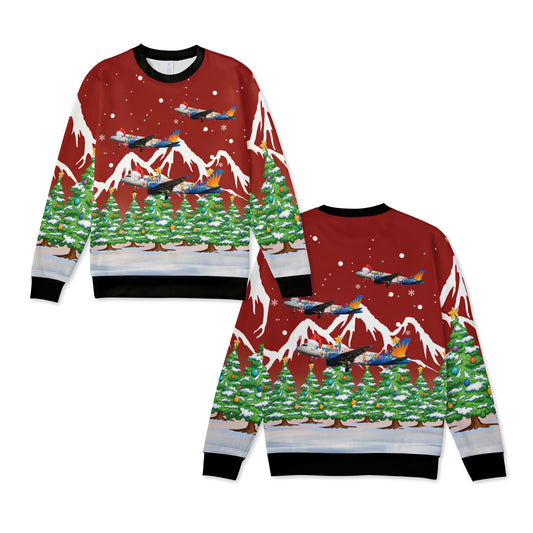 Allegiant Air Airbus A319-112 Christmas Knitted Sweater