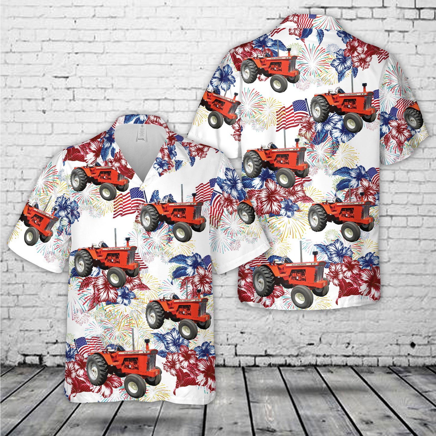 Allis Chalmers D21 Tractor, 4th Of July Hawaiian Shirt