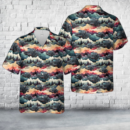 Allis Chalmers Gleaner F2 Combine & 18' Header - Gavel Roads Hawaiian Shirt