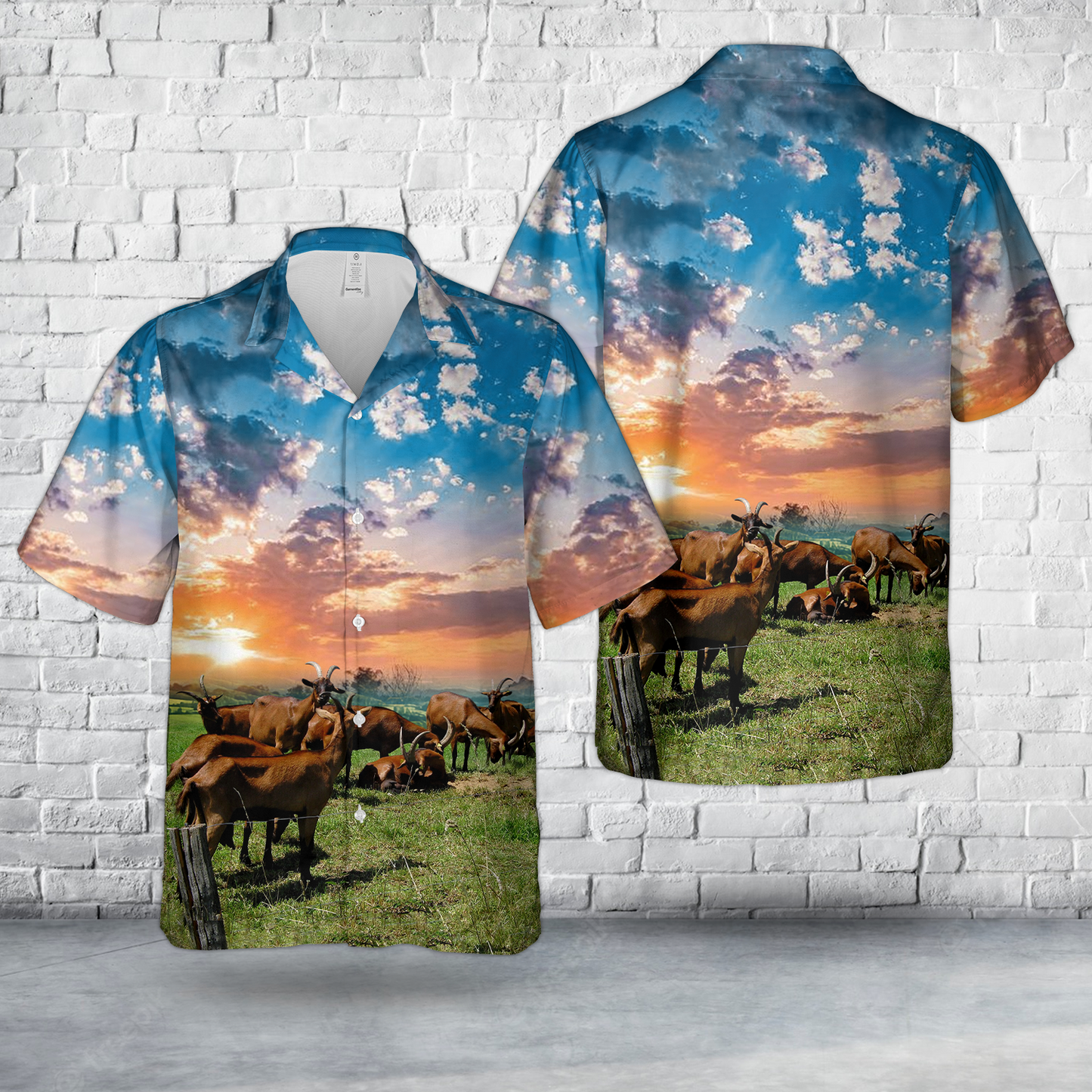 Alpine Goat Hawaiian Shirt