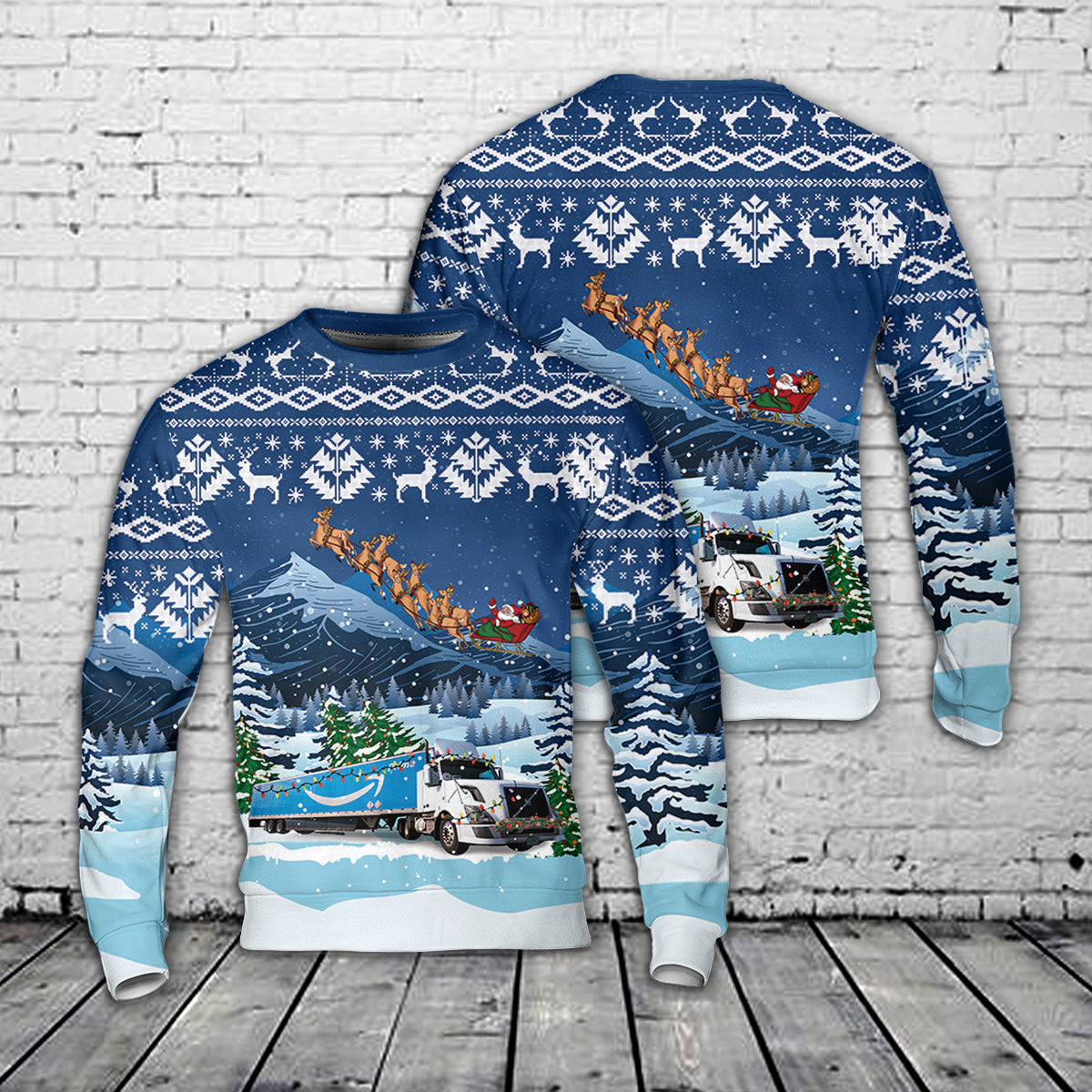 Amazon doubles truck Christmas Sweater