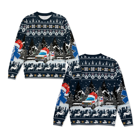 Ambulance Christmas Knitted Sweater