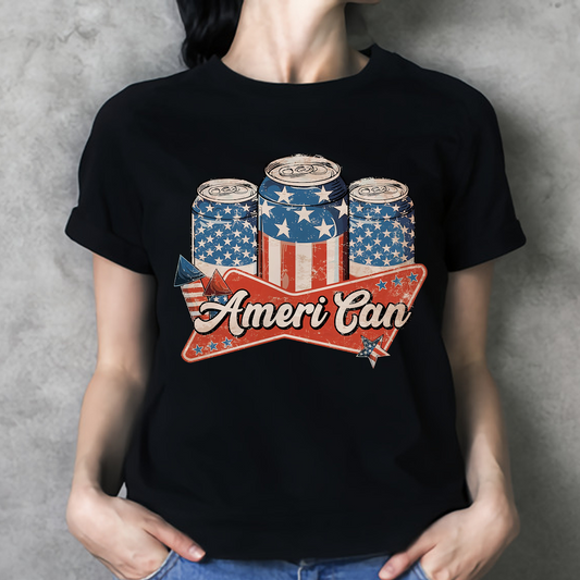 Ameri Can, 4th Of July Classic Unisex T-Shirt Gildan 5000 (Made In US) DLHH0306PT02