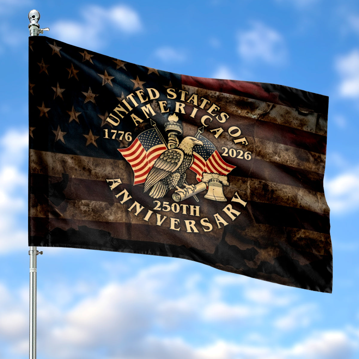 America 250th Anniversary House Flag