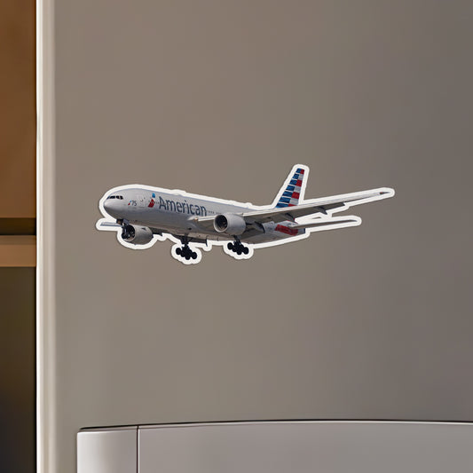 American Airlines Boeing 777-200 'Azriel (Al) Blackman 75 Years' Custom Shape Magnet