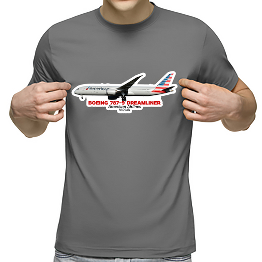 American Airlines Boeing 787-9 Dreamliner Classic Unisex T-Shirt Gildan 5000 (Made In US) DLHH1604PT01