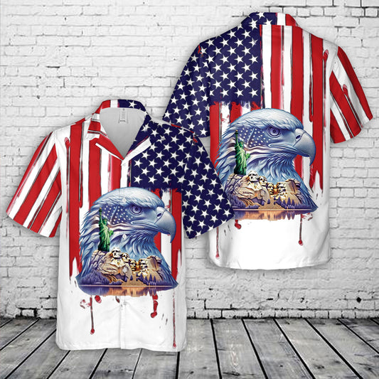 American Bald Eagle, 4th Of July Hawaiian Shirt