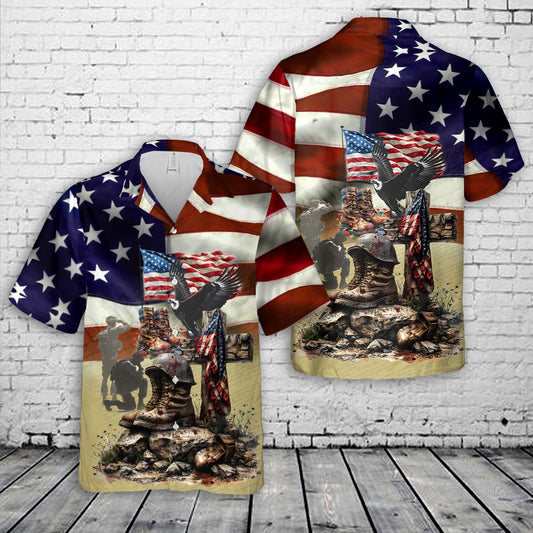 American Flag Memorial Day Hawaiian Shirt