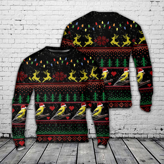 American Goldfinch Christmas Sweater