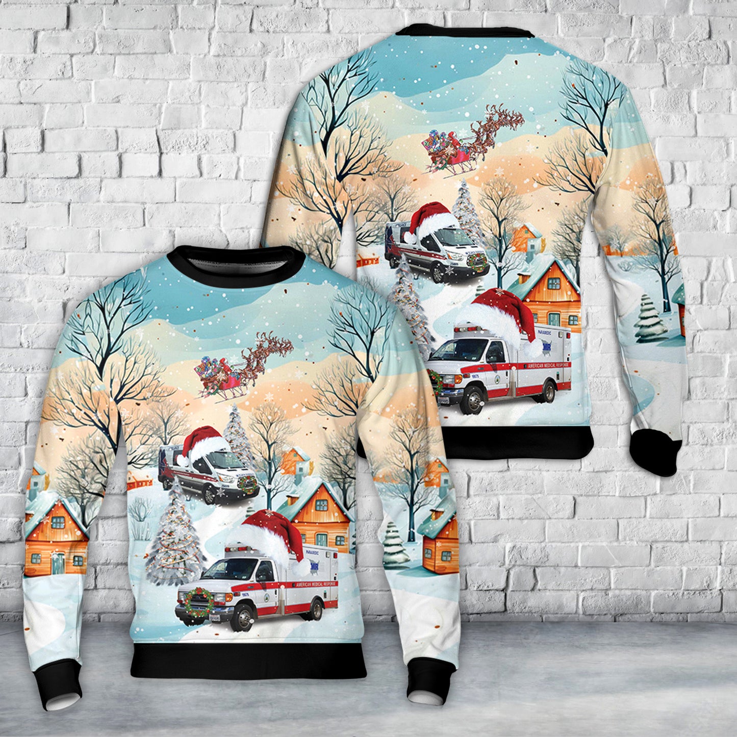 American Medical Response (AMR) AOP Christmas Sweater