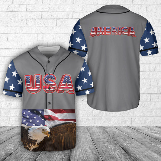 American With Eagle Baseball Jersey