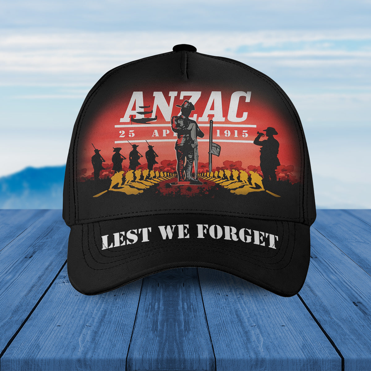 Anzac Day 25 April Lest We Forget Baseball Cap