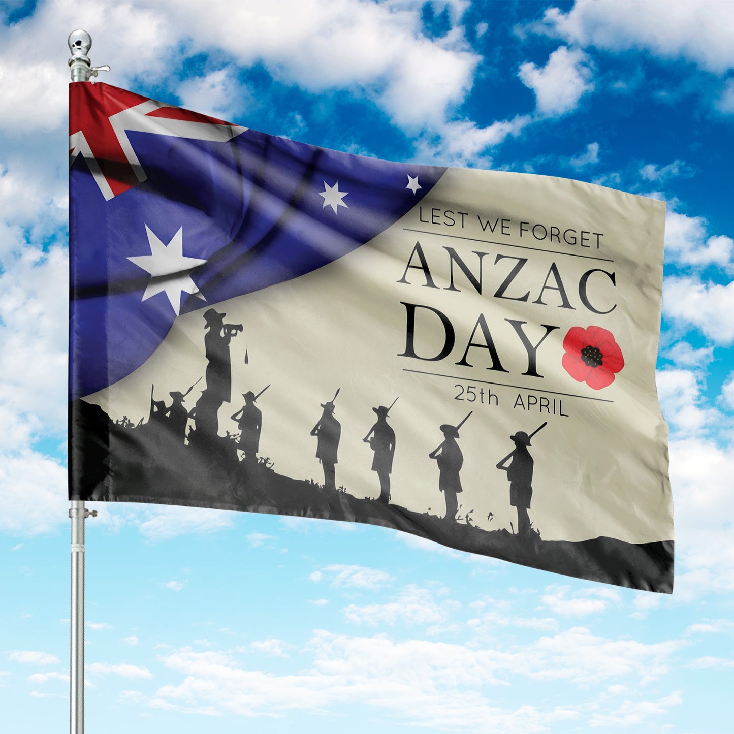 Anzac Day Flag Lest We Forget Flag Australia House Flag