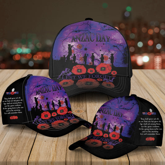 Anzac Day Lest We Forget 25th April Baseball Cap