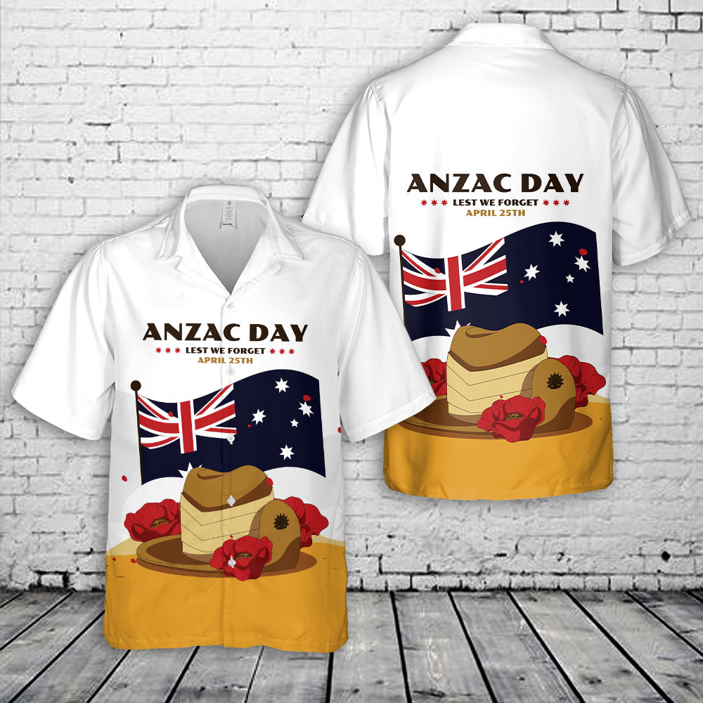 Anzac Day Lest We Forget April 25th Hawaiian Shirt