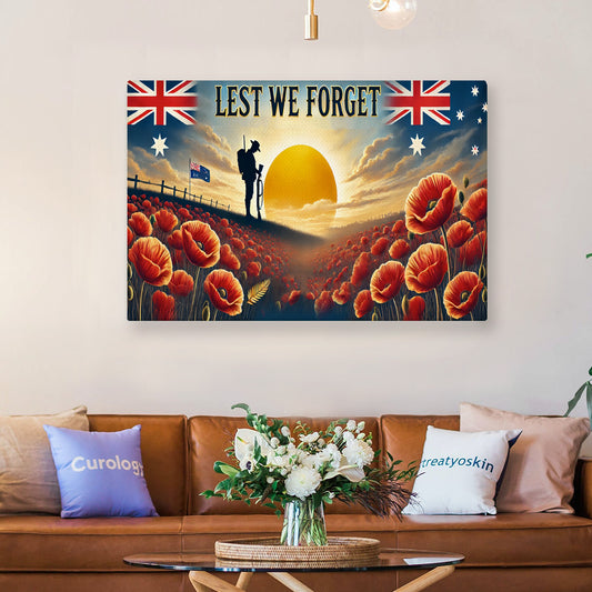 Anzac Day Lest We Forget Canvas Prints