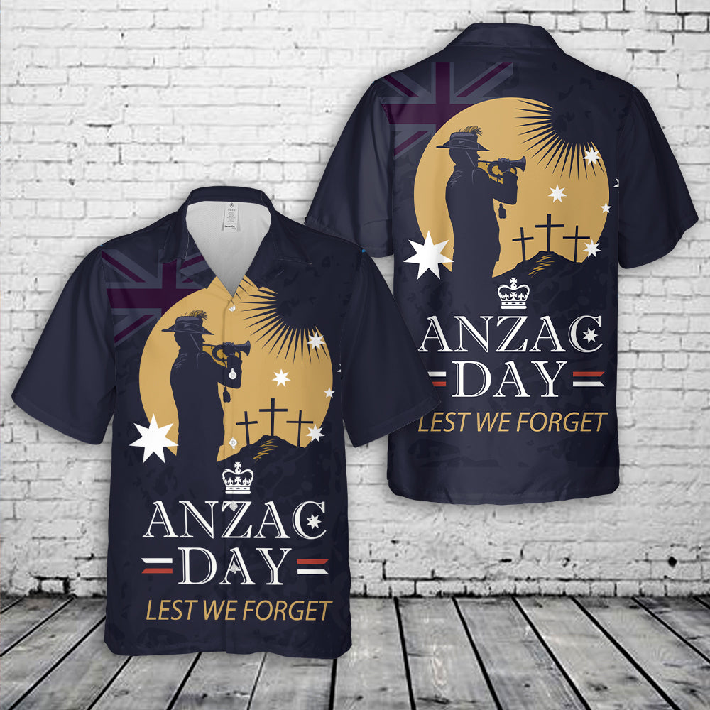 Anzac Day Lest We Forget Hawaiian Shirt