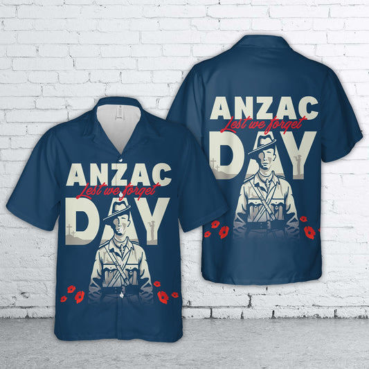 Anzac Day Lest We Forget Hawaiian Shirt