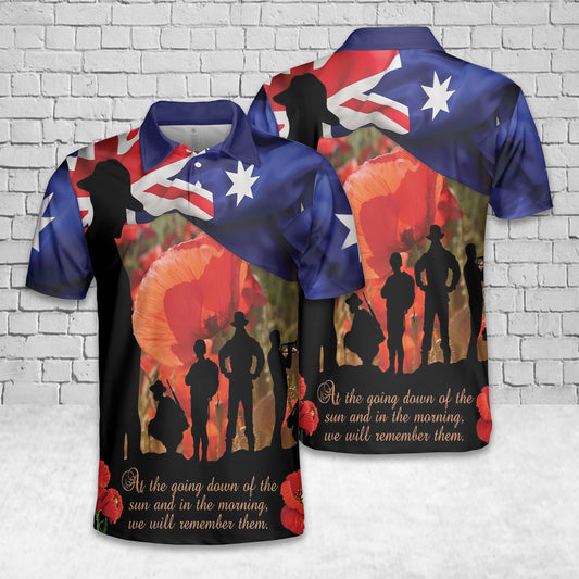 Anzac Day Lest We Forget Polo Shirt