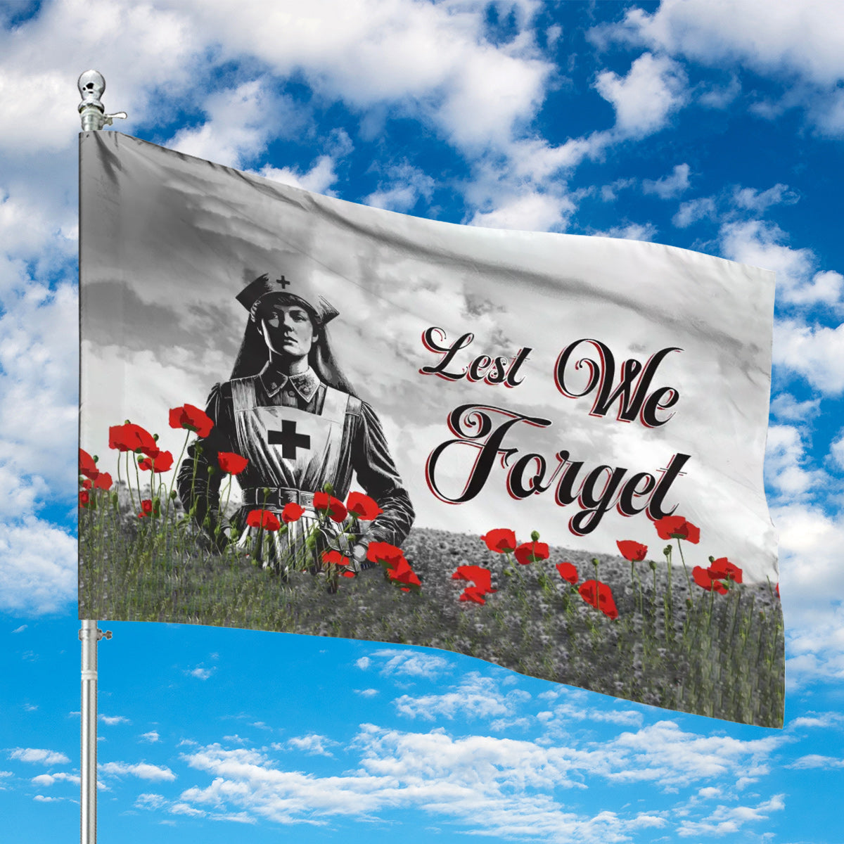 Anzac Day Lest We Forget (Nurse Edition) House Flag