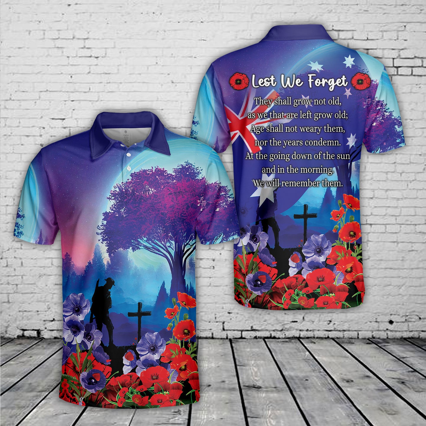 Anzac Day Lest We Forget Polo Shirt