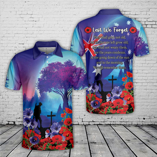 Anzac Day Lest We Forget Polo Shirt