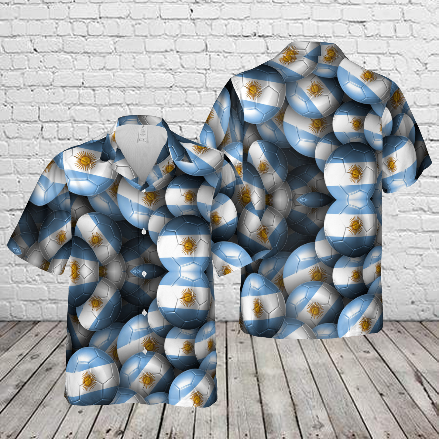 Argentina Soccer Balls Hawaiian Shirt