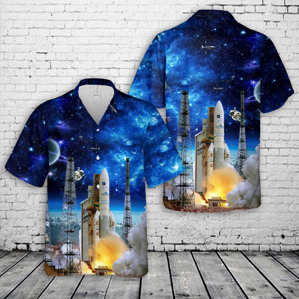 Ariane 5 Plus ECA Rocket Hawaiian Shirt