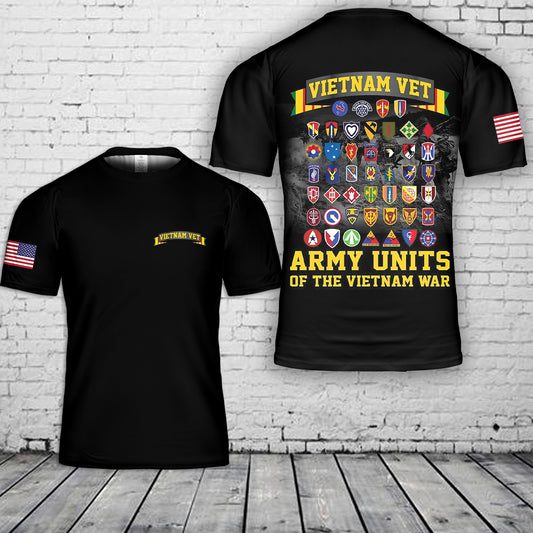 Army Units Vietnam T-Shirt 3D