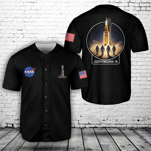 Artemis II Mission NASA Moon Mission Crew SLS Rocket Launch Baseball Jersey