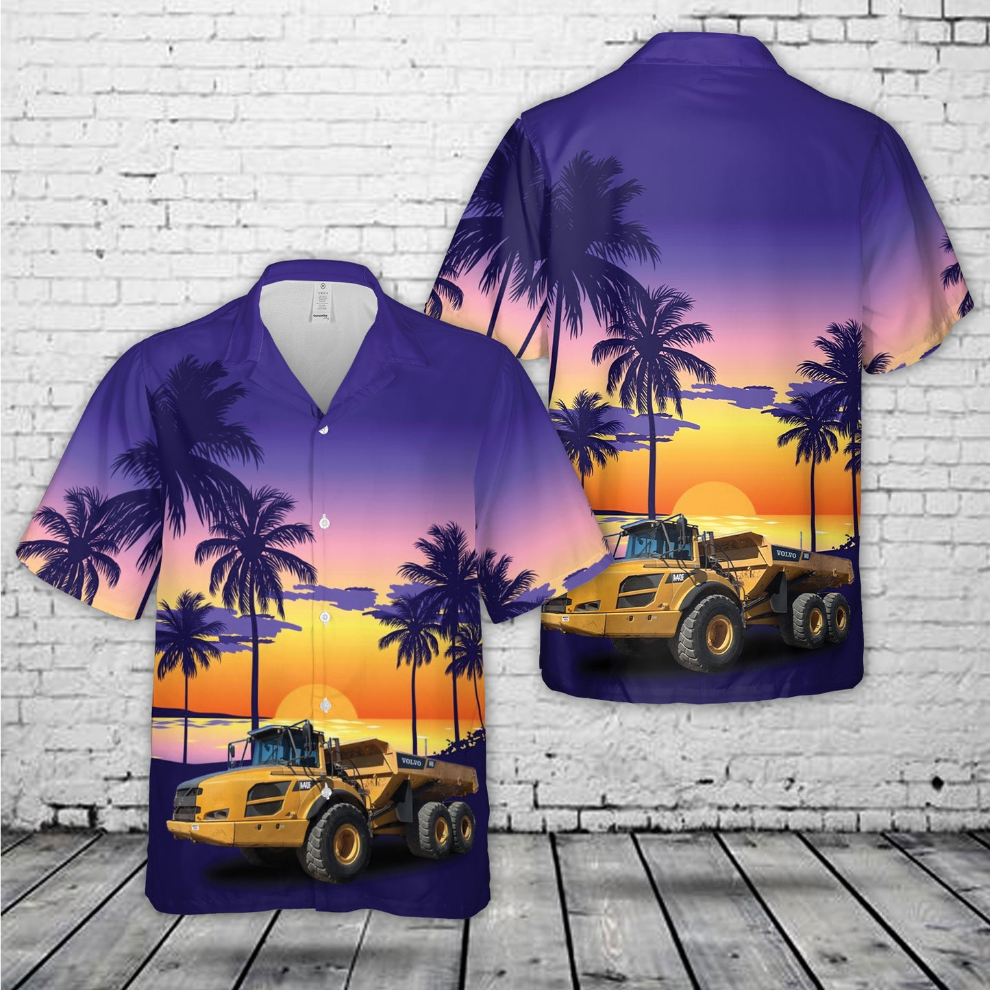 Articulated Dump Truck Hawaiian Shirt