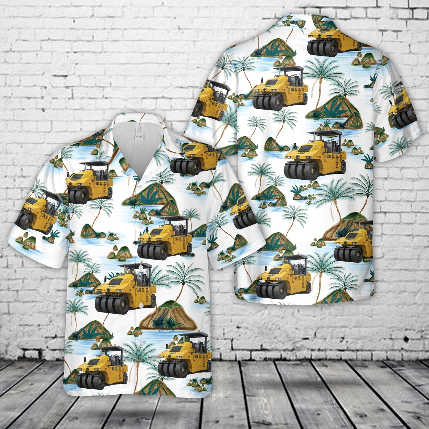 Asphalt Compactor Hawaiian Shirt