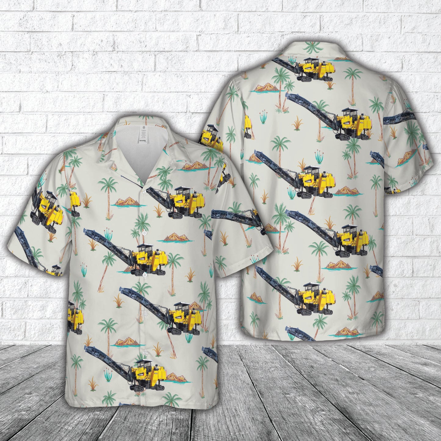 Asphalt Milling Machine Hawaiian Shirt