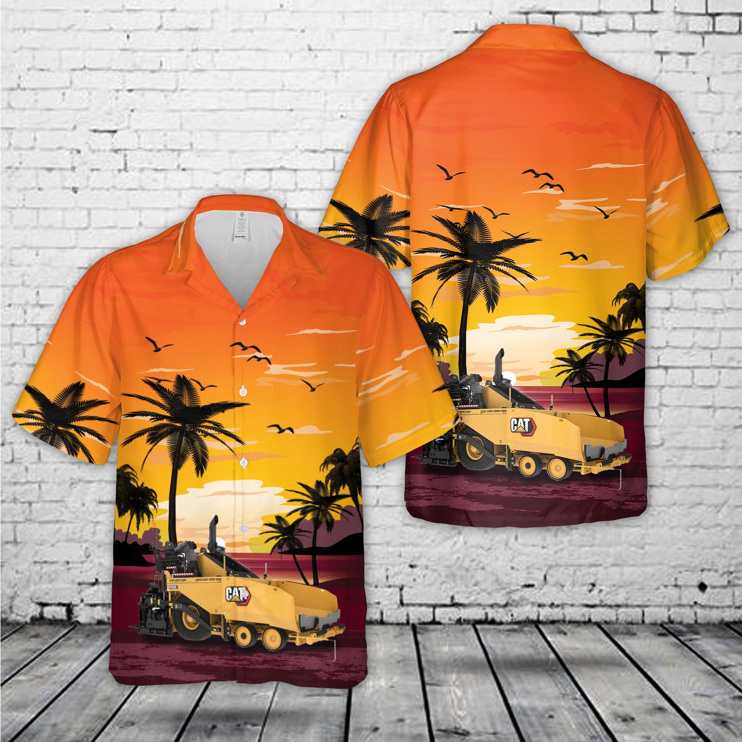 Asphalt Paver Hawaiian Shirt