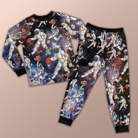 Astronaut Basketball AOP Kid Raglan Pajamas Set