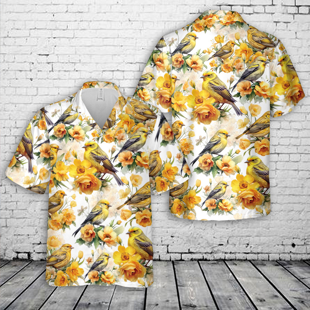 Atlantic Canary Bird Hawaiian Shirt