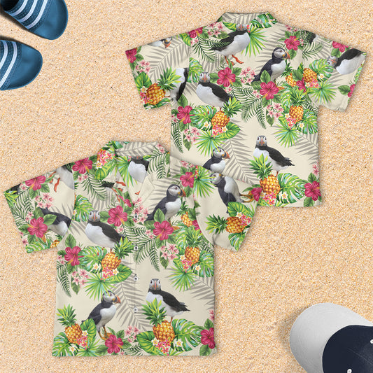 Atlantic Puffin Youth Short-sleeve Hawaiian Shirt