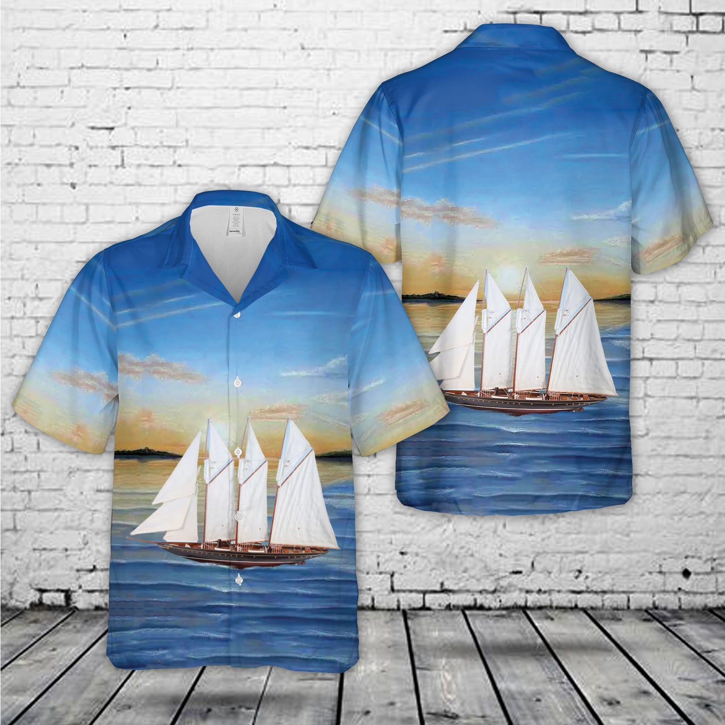 Atlantic Sailing Yacht Hawaiian Shirt