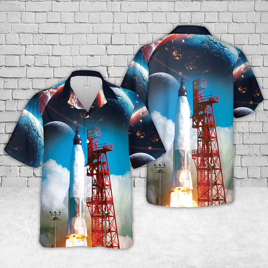 Atlas D LV-3B launching Mercury-Atlas 6 Hawaiian Shirt