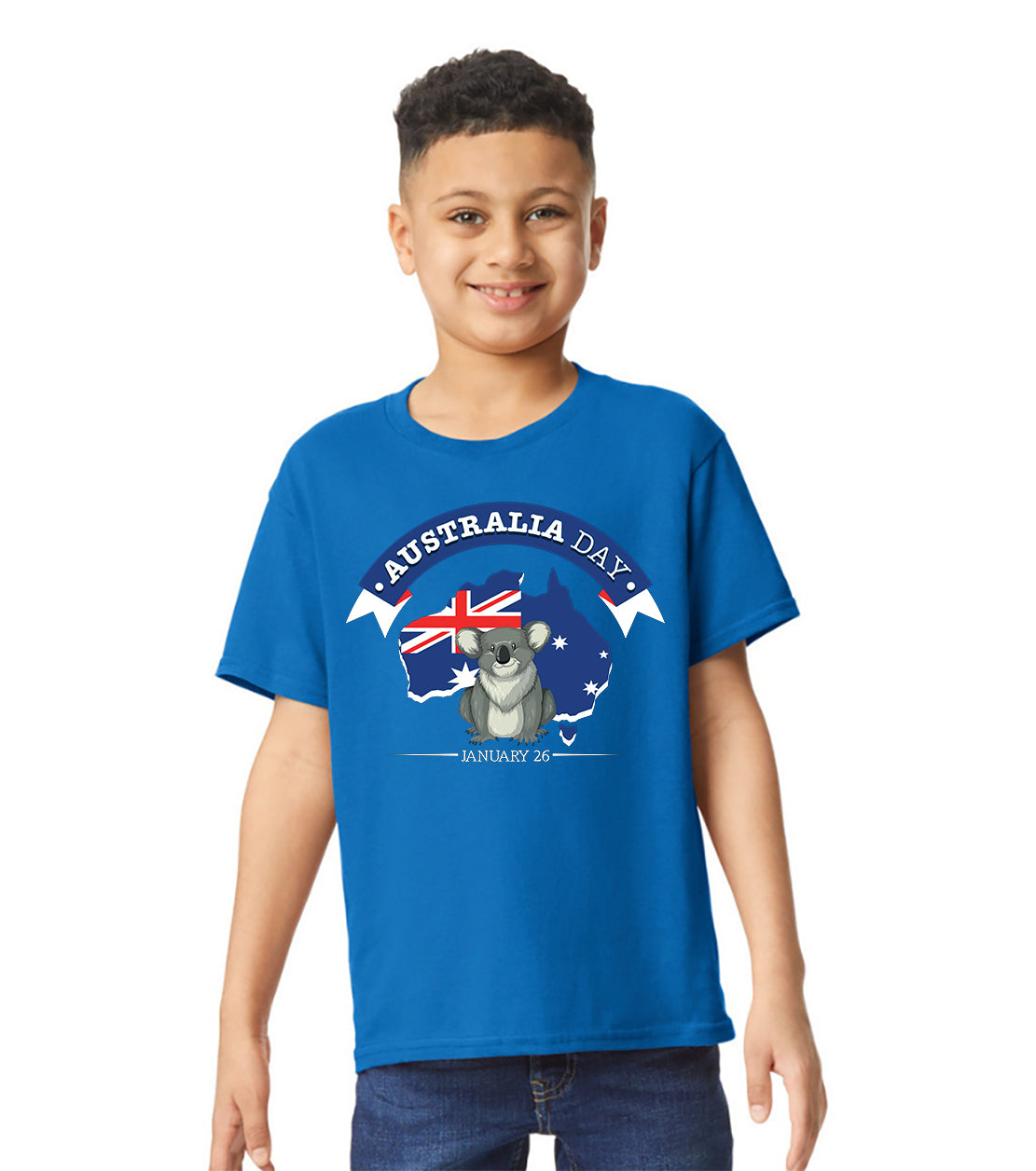 Australia Day January 26 Youth T-shirt Gildan 5000B (Made in AU)