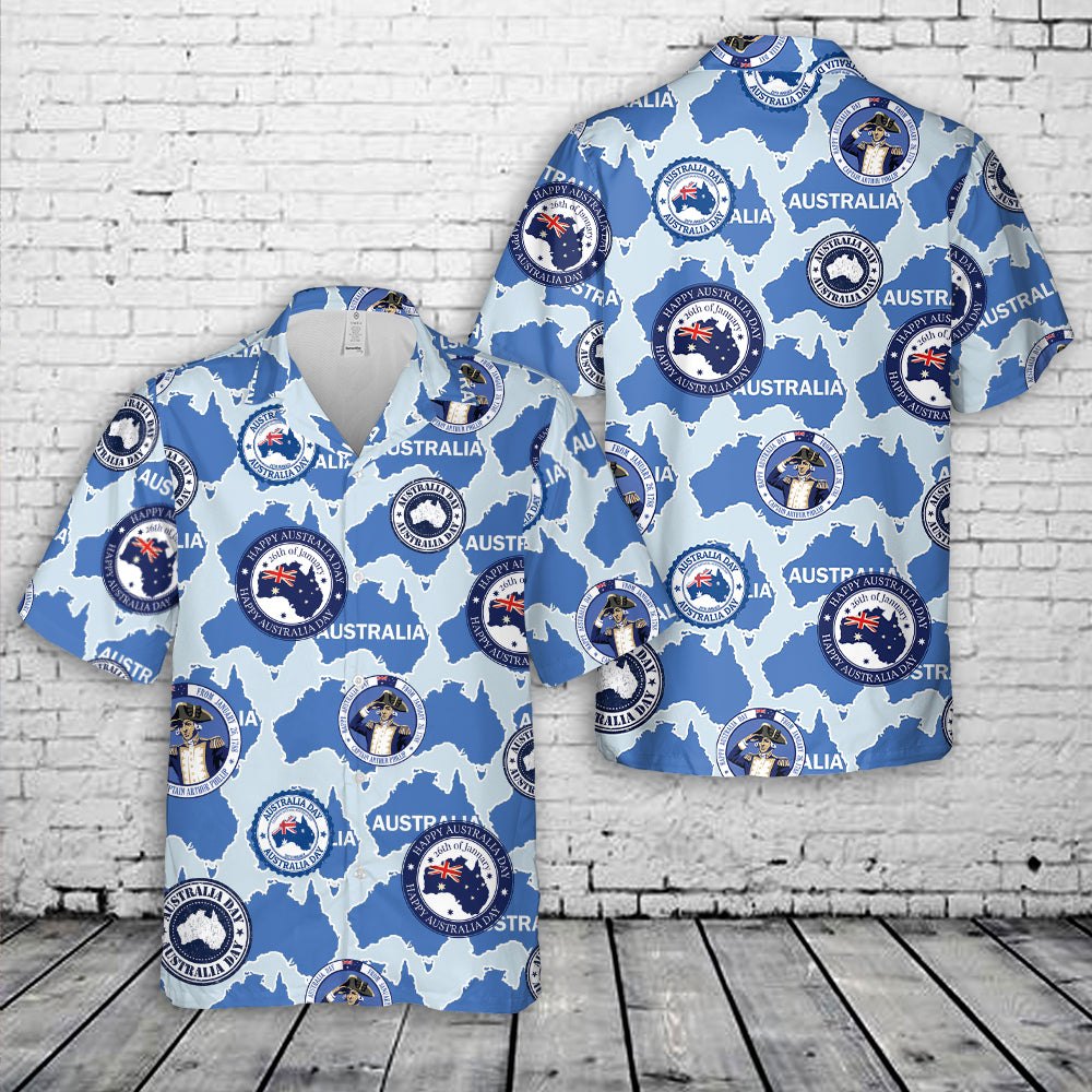 Australia Day Stamp Hawaiian Shirt