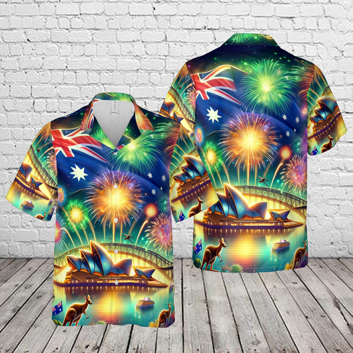 Australia Day With Firework Hawaiian Shirt