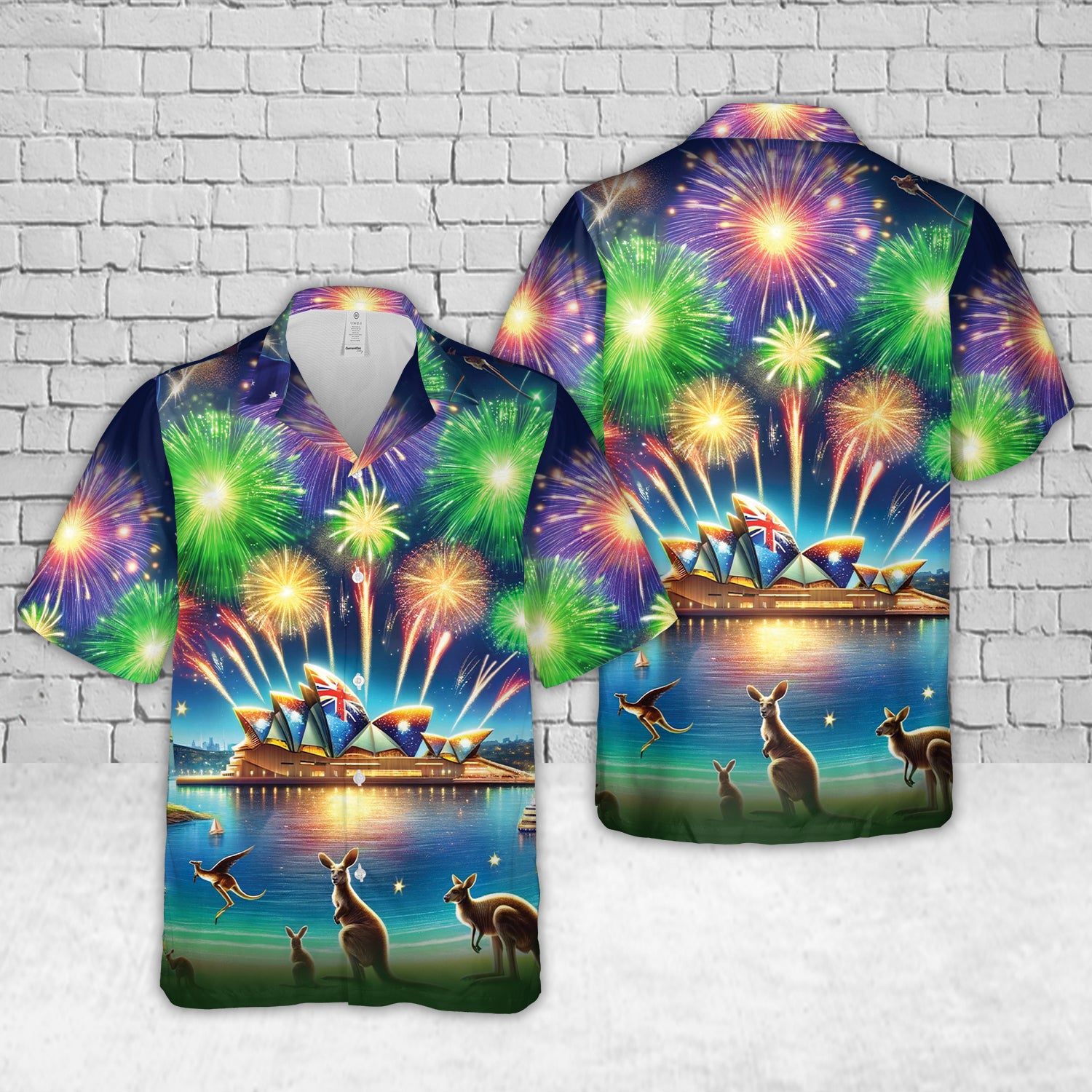 Australia Day With Firework Hawaiian Shirt