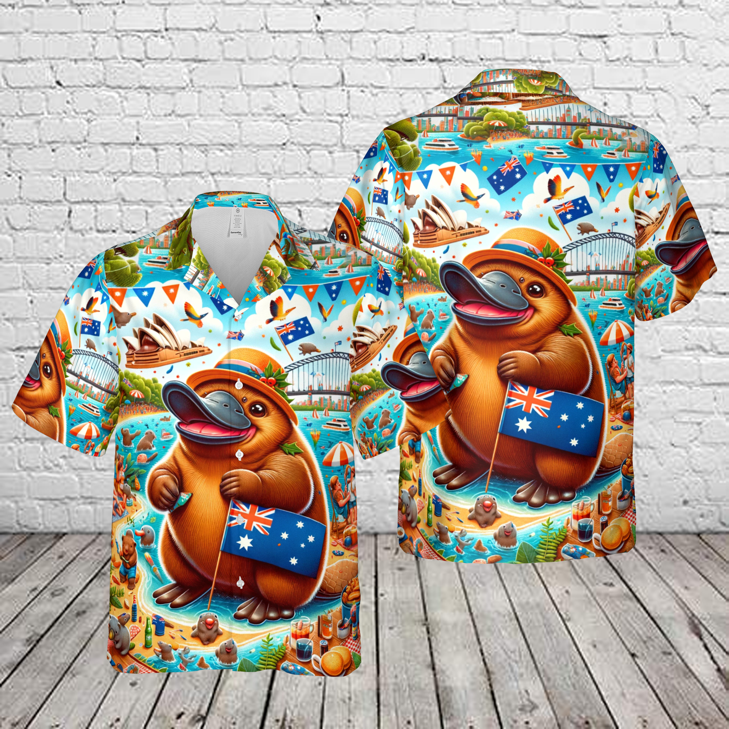 Australia Day With Platypus Hawaiian Shirt