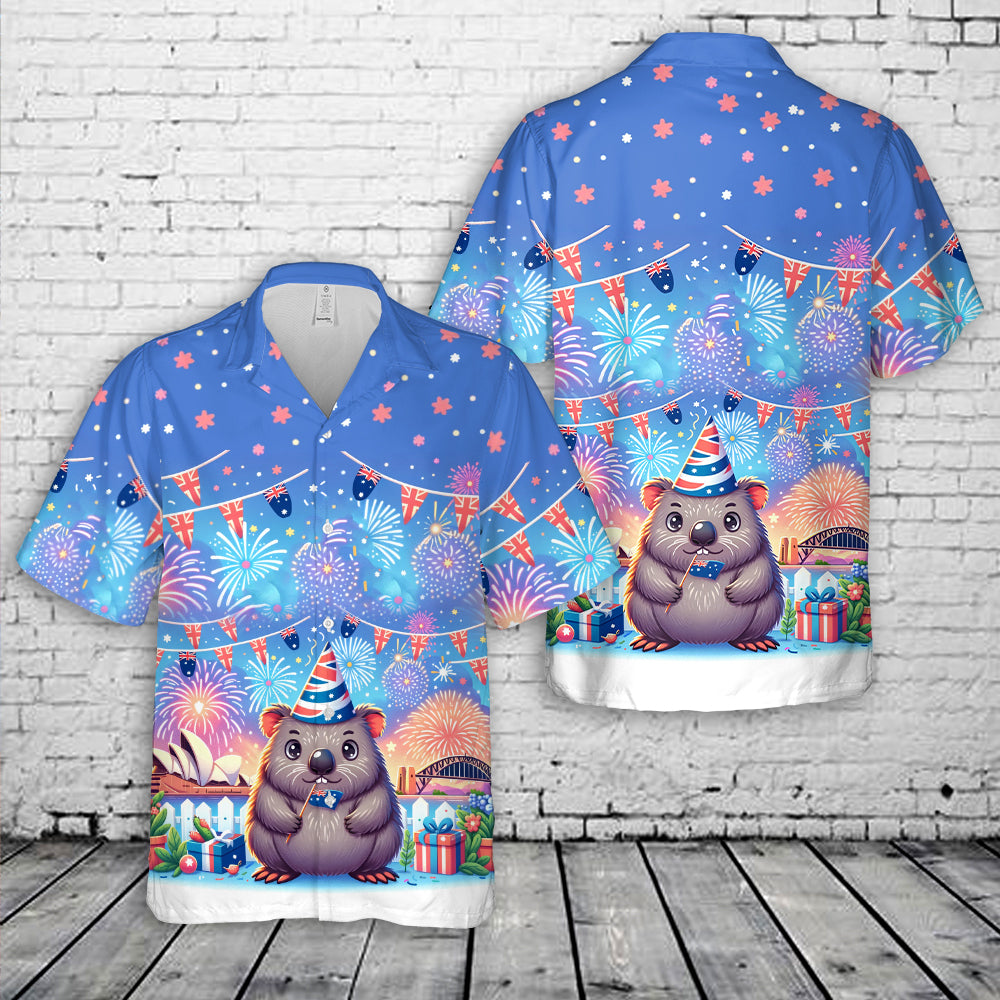 Australia Day With Wombat Hawaiian Shirt