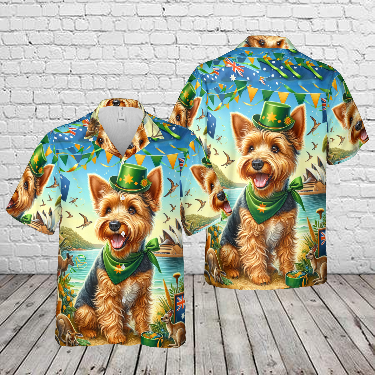 Australia Day With Australian Terrier Hawaiian Shirt