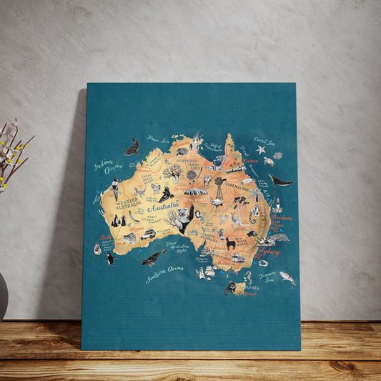 Australia Map Canvas