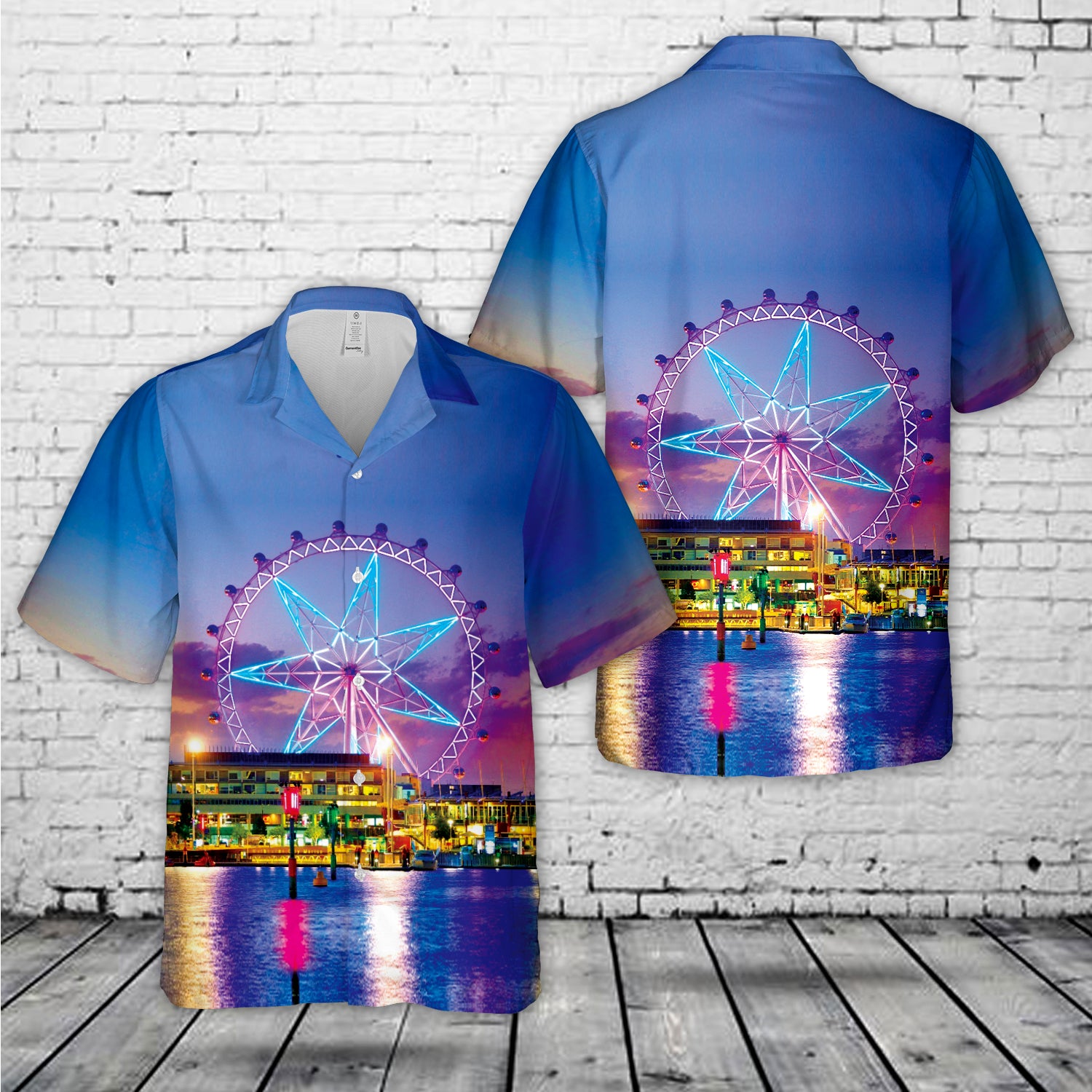 Australia Melbourne Star Ferris Wheel Hawaiian Shirt