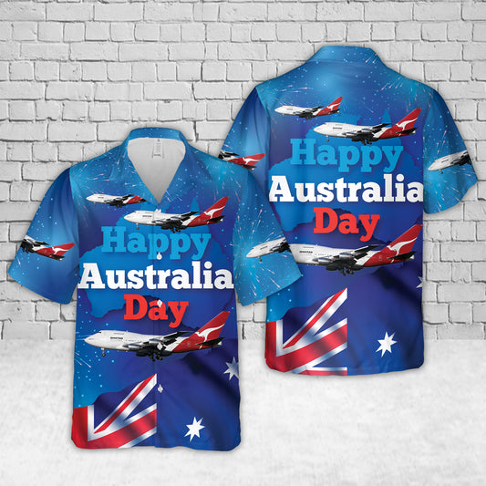Australia Qantas Boeing 747SP-38, Australia Day Hawaiian Shirt